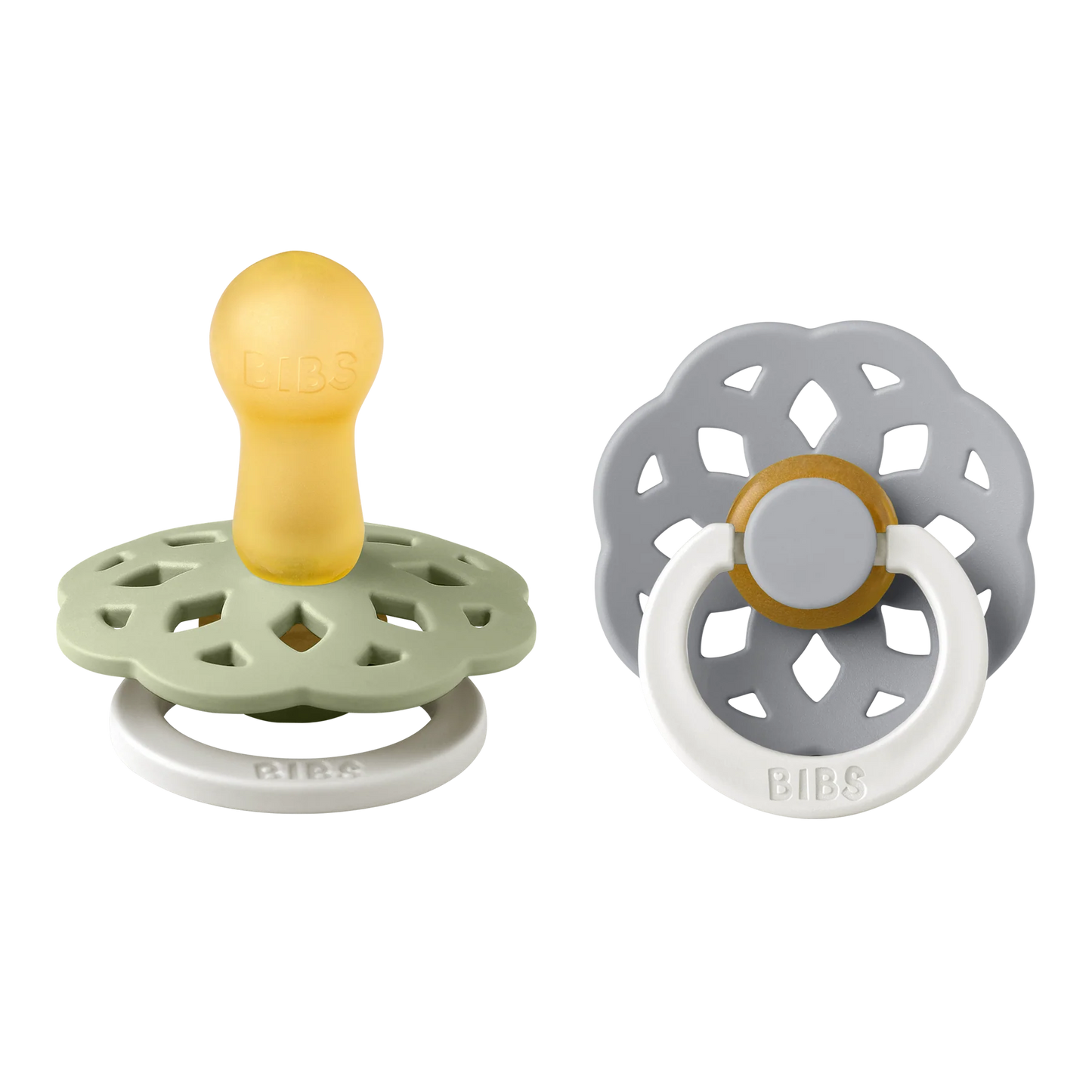 Bibs - Boheme Glow Pacifier - Round Nipple - Sage / Cloud - Atelier Yvette