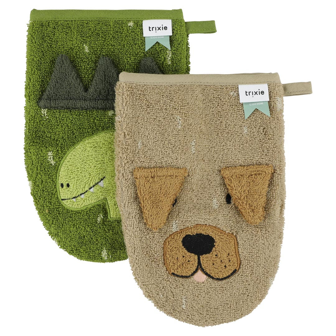 TRIXIE Washcloths 2-pack | Mr. Dino - Mr. Dog - Atelier Yvette