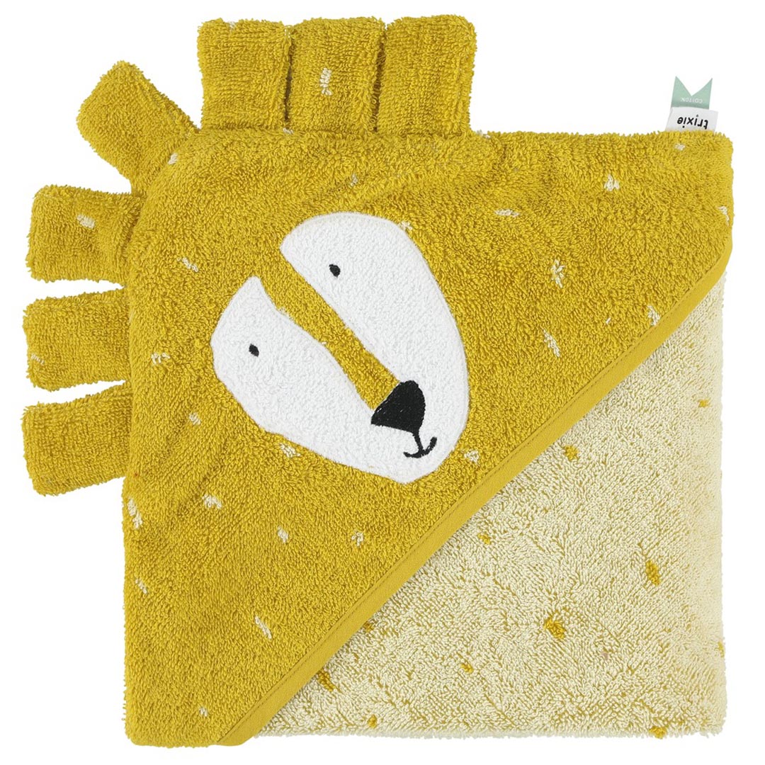 Hooded towel 75x75cm - Mr. Lion