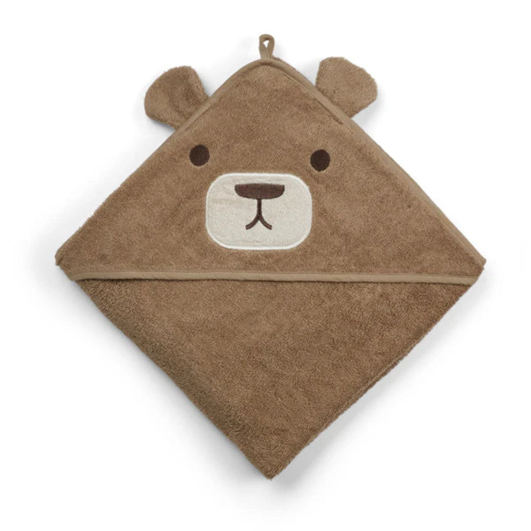 Nuuroo Aki Animal print hooded baby towel - Cobblestone - Atelier Yvette