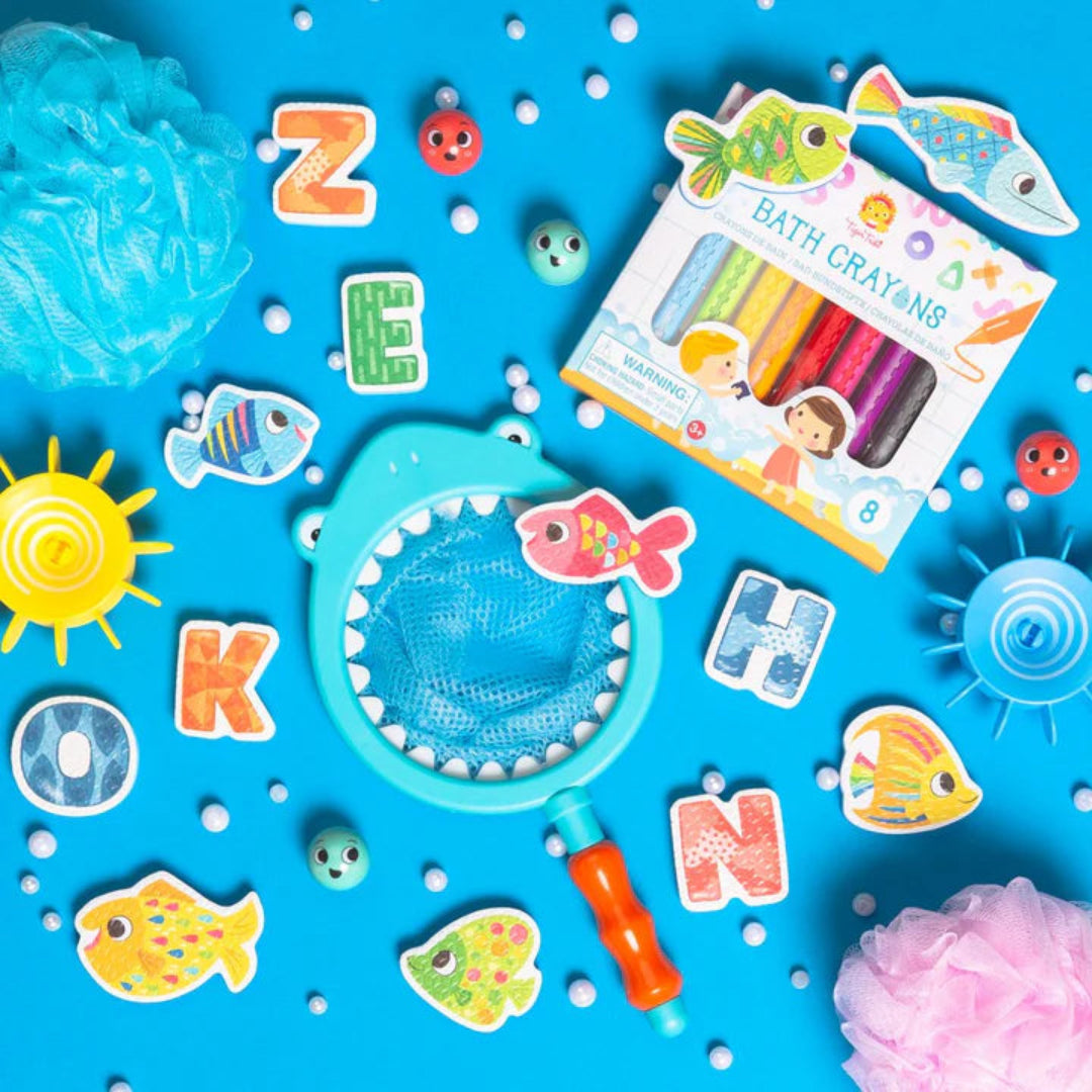Tiger Tribe Shark Chasey: Catch the Fish – Fun, Brightly Colored Bath Toy - Atelier Yvette