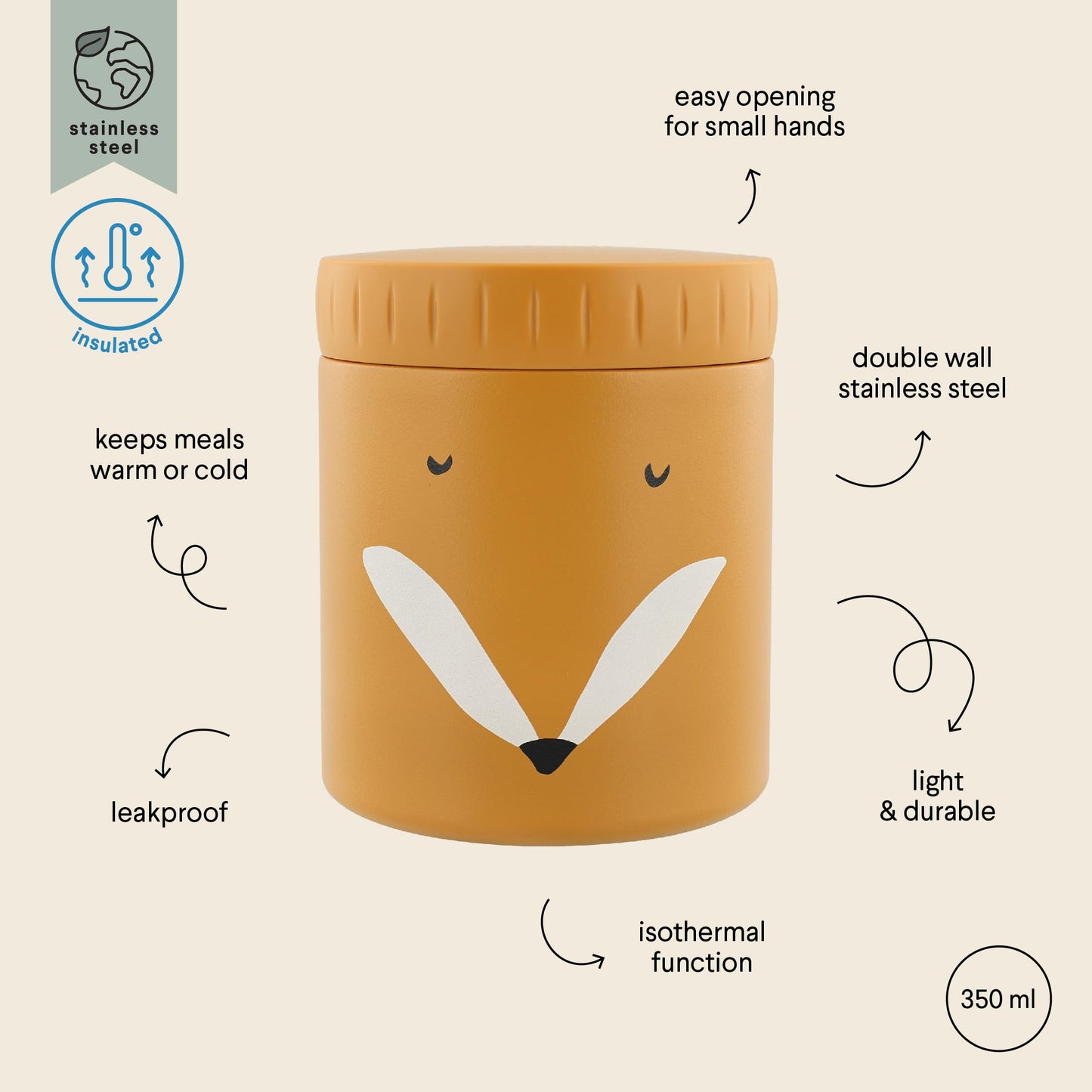 Insulated lunch pot 500ml - Mr. Fox