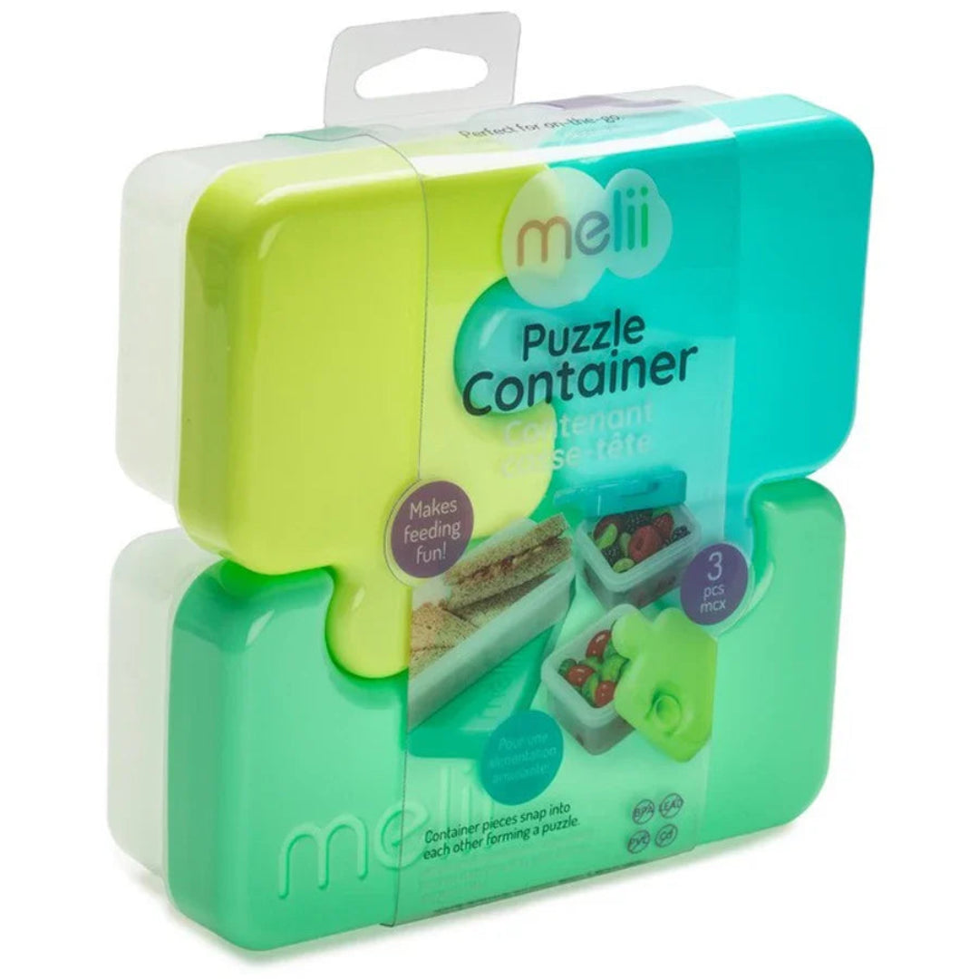 Melii- Puzzle Container - Lime,Blue Green