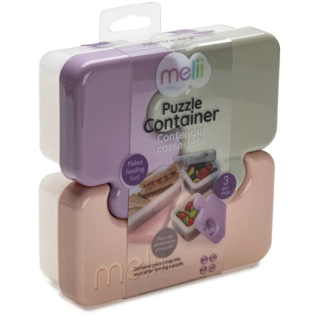 Melii- Puzzle Container - Pink , Purple & Gray