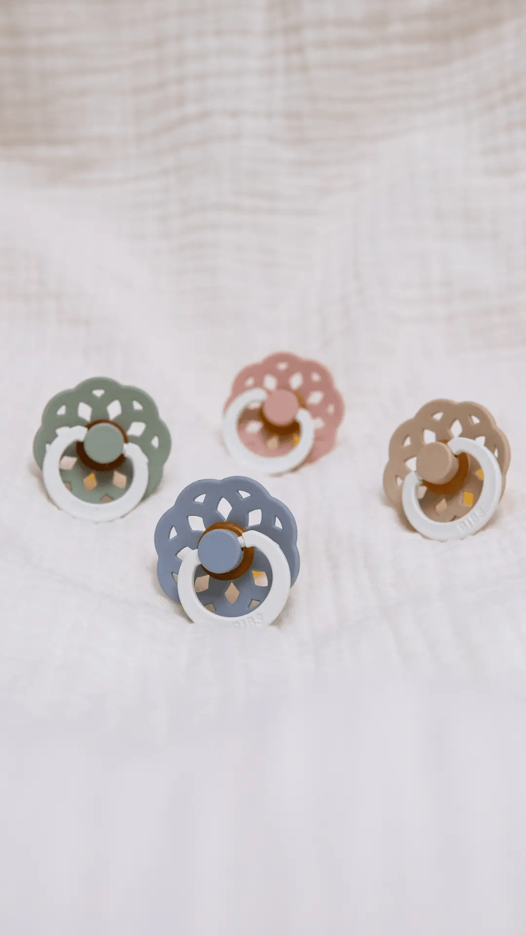Bibs - Boheme Glow Pacifier - Round Nipple - Sage / Cloud - Atelier Yvette