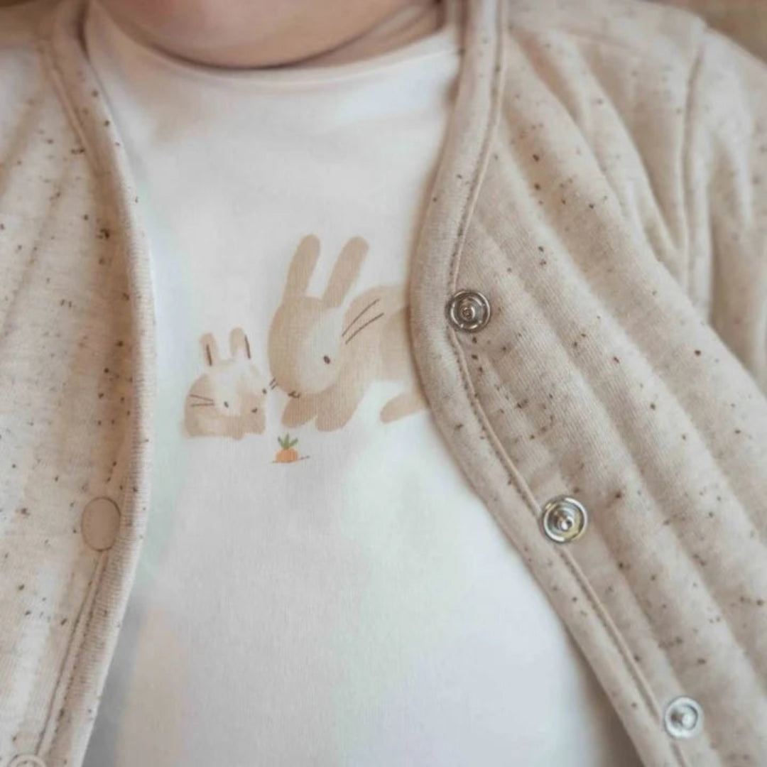Little Dutch Reversible Cardigan - Baby Bunny / Sand - 6-9 Months × 1 - Atelier Yvette