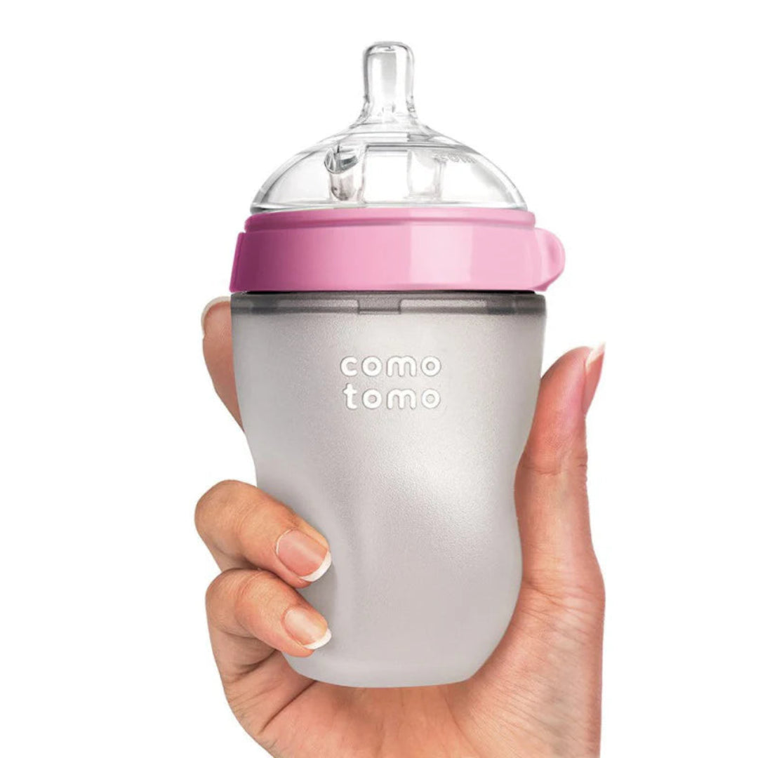 Comotomo 250ml Pink Baby Bottle Single - Atelier Yvette