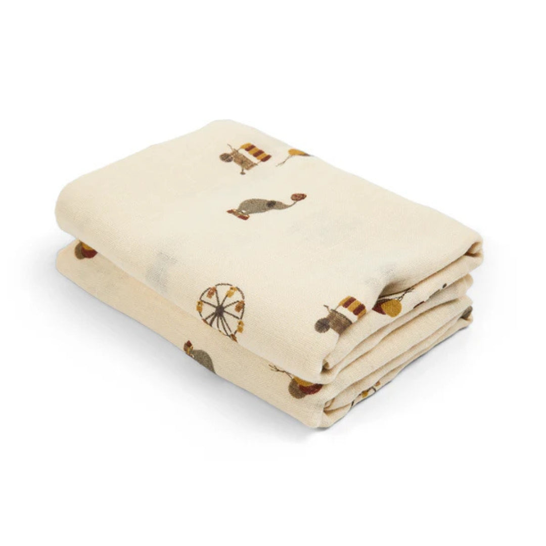 Nuuroo  Bao muslin cloth - 2 pack with print -  Atelier Yvette