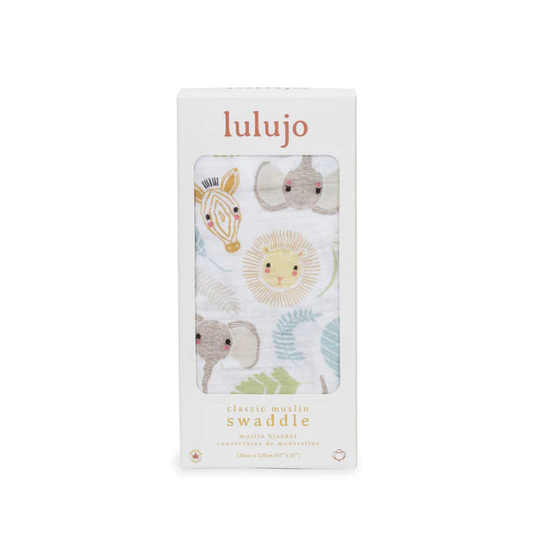 Cotton Muslin Swaddle-Jungle Safari
