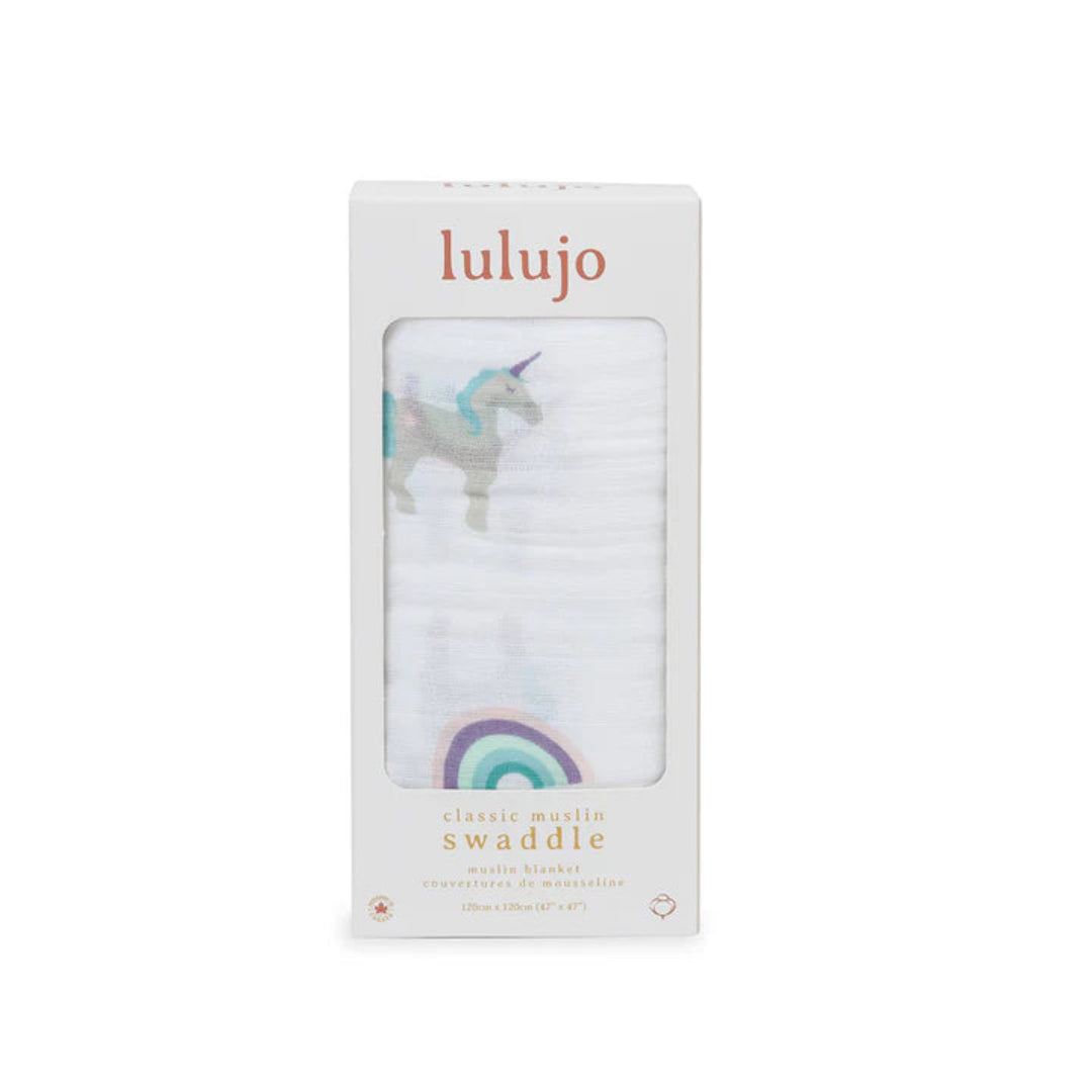 Cotton Muslin Swaddle-Rainbows
