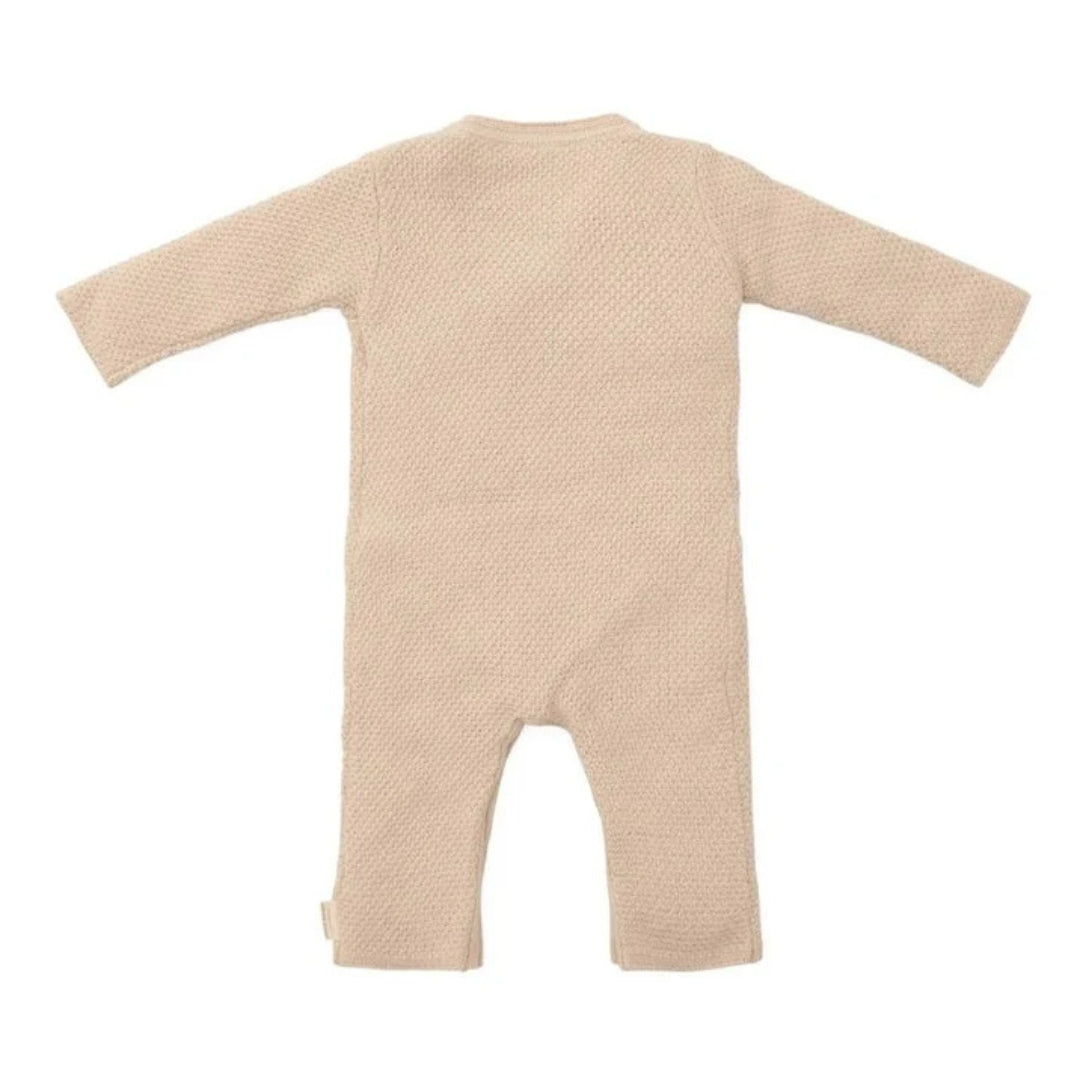 Little Dutch Soft Knit Cotton Romper - Sand - Atelier Yvette