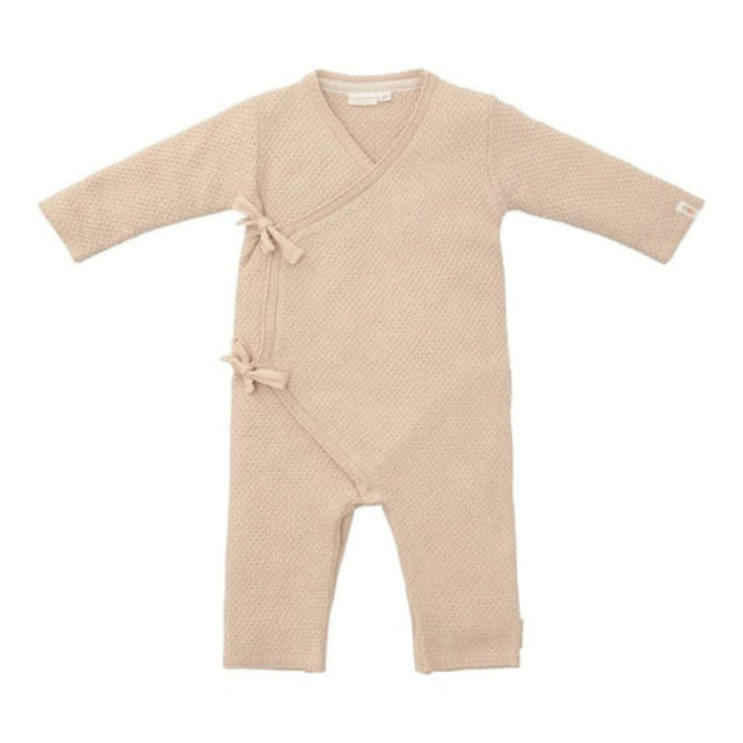 Little Dutch Soft Knit Cotton Romper - Sand - Atelier Yvette
