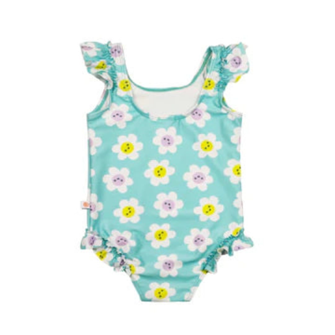 ZOOCCHINI- Toddler Ruffled One Piece Swimsuit - Daisy 3Y