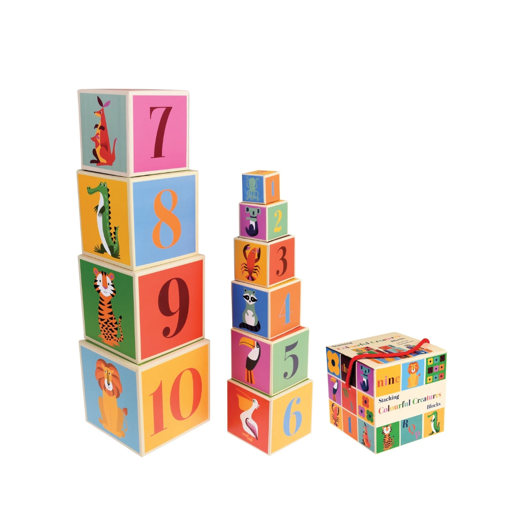 Rex London Colourful Creatures Stacking Blocks -  Atelier Yvette