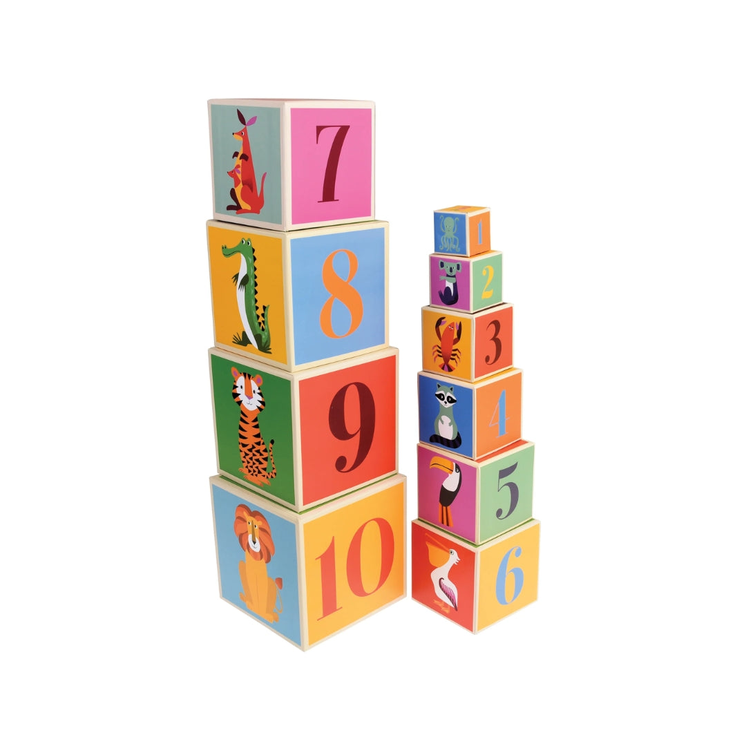 Rex London Colourful Creatures Stacking Blocks - Atelier Yvette
