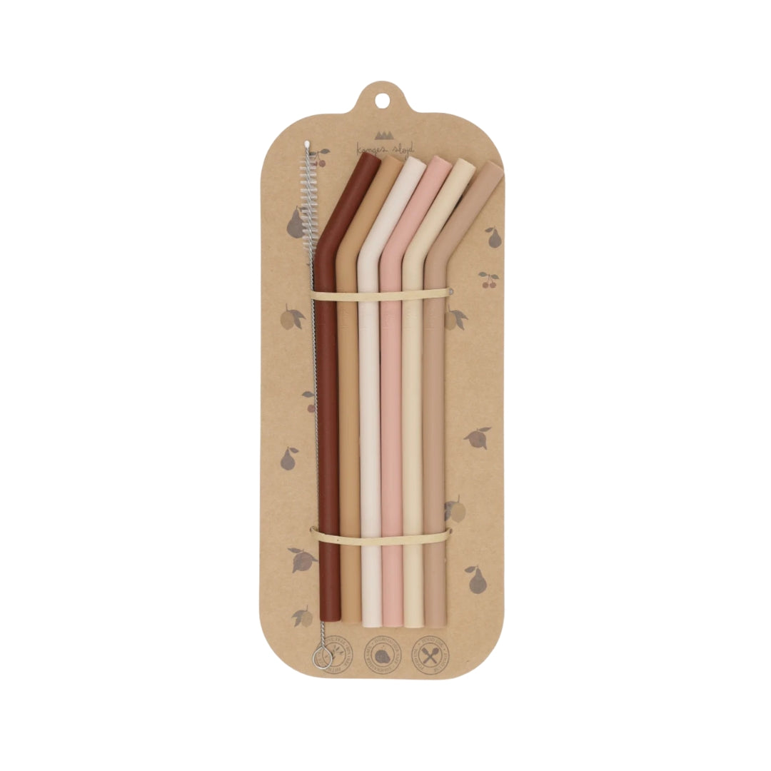 Konges Slojd Silicone Straws ( set of 6) - Atelier Yvette