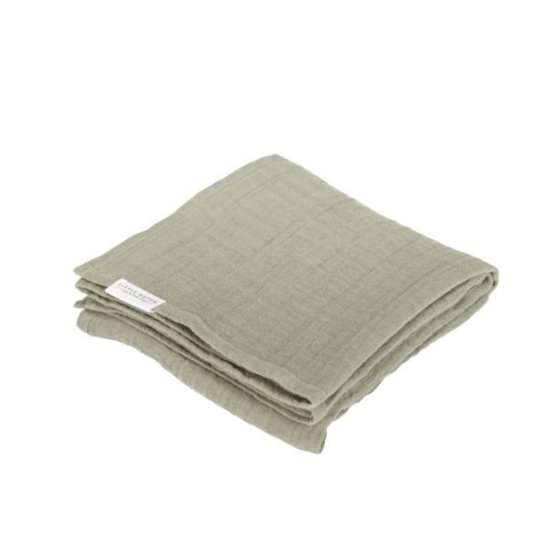Little Dutch Swaddles Set Muslin Little Farm / Olive 70 x 70 cm - Atelier Yvette