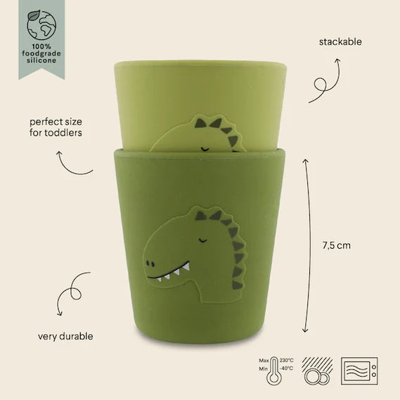 Trixie Silicone Cup 2-Pack - Mr. Dino - Atelier Yvette