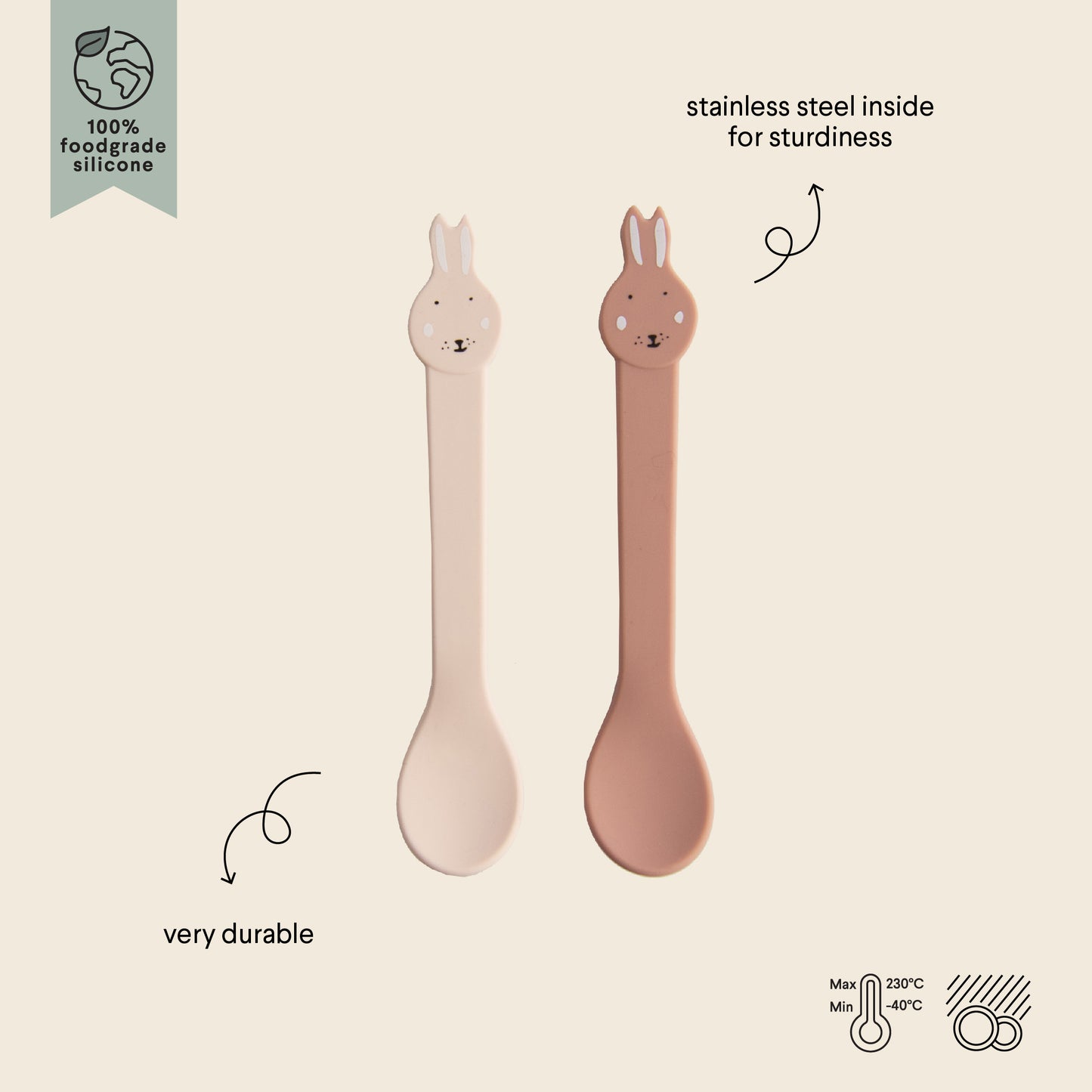Trixie Silicone Spoon 2-Pack - Mr. Lion - Atelier Yvette