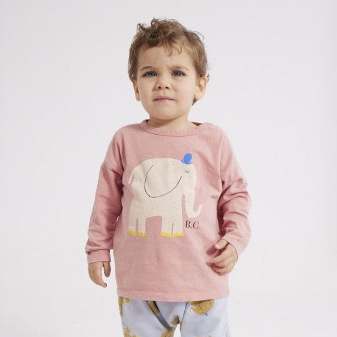 Bobo Choses Baby The Elephant Long Sleeve T-shirt - Atelier Yvette