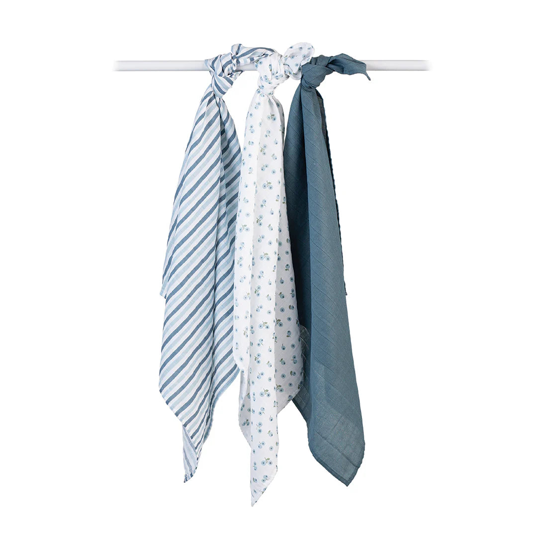 Receiving Blanket- 3 Pack-Blueberries