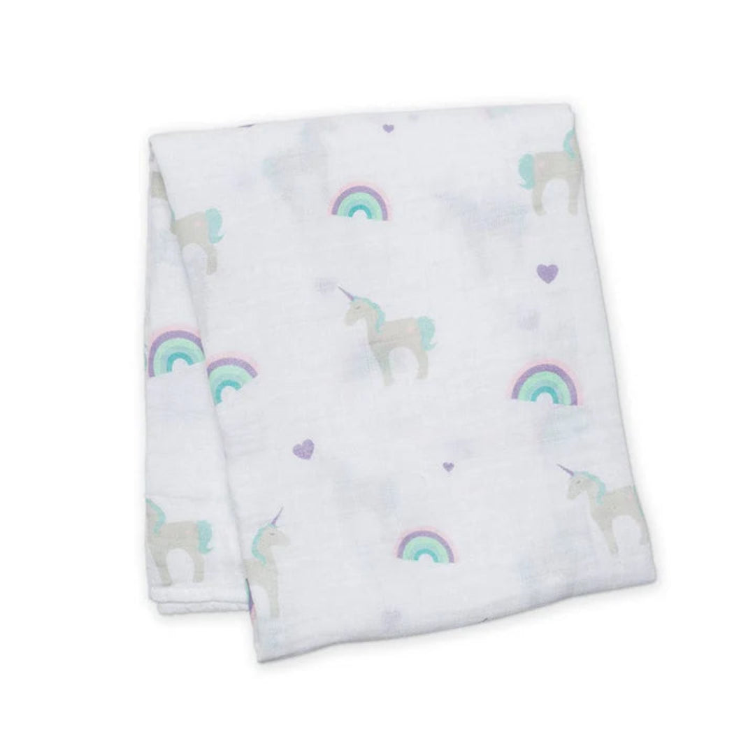 Cotton Muslin Swaddle-Rainbows
