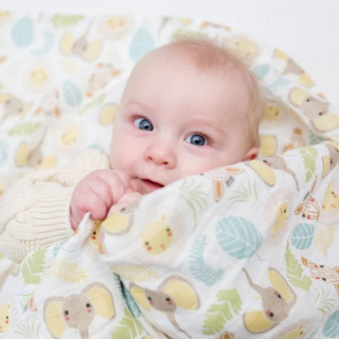 Cotton Muslin Swaddle-Jungle Safari