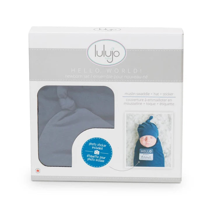 Hat & Swaddle Sets-Navy