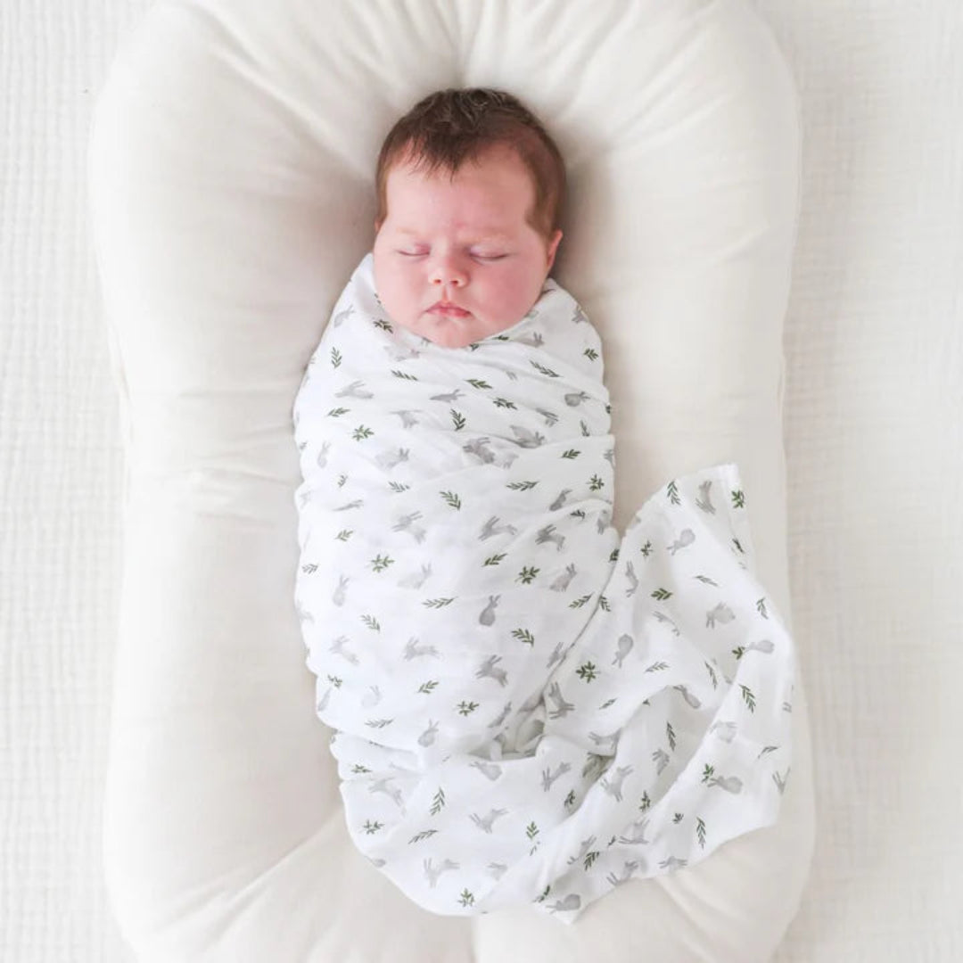 Cotton Muslin Swaddle-Bunnies