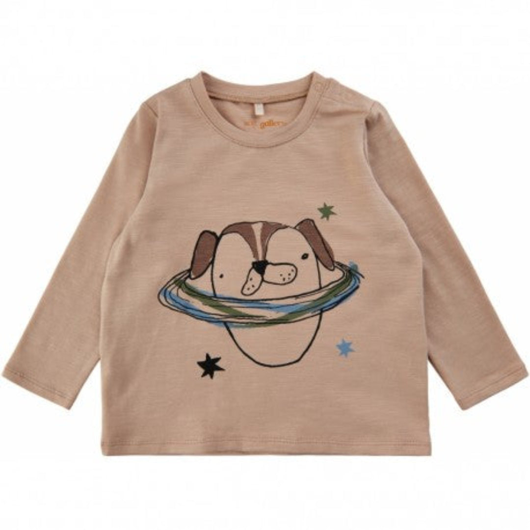 Soft Gallery Spacedog tee - beige long sleeve T-shirt - Atelier Yvette