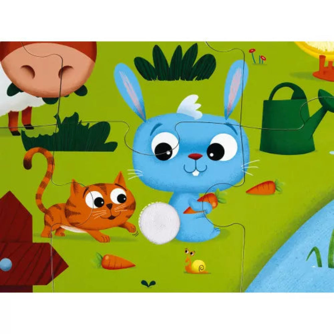 Tactile Puzzle Farm Animals 20 Pieces