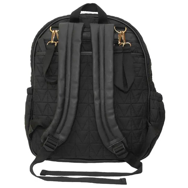 Bumble & Bird - Nylon Diaper Backpack Set - 4pcs - Black - Atelier Yvette