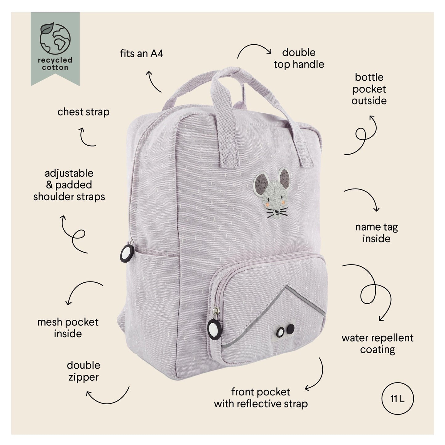 Backpack large - Mrs. Mouse
