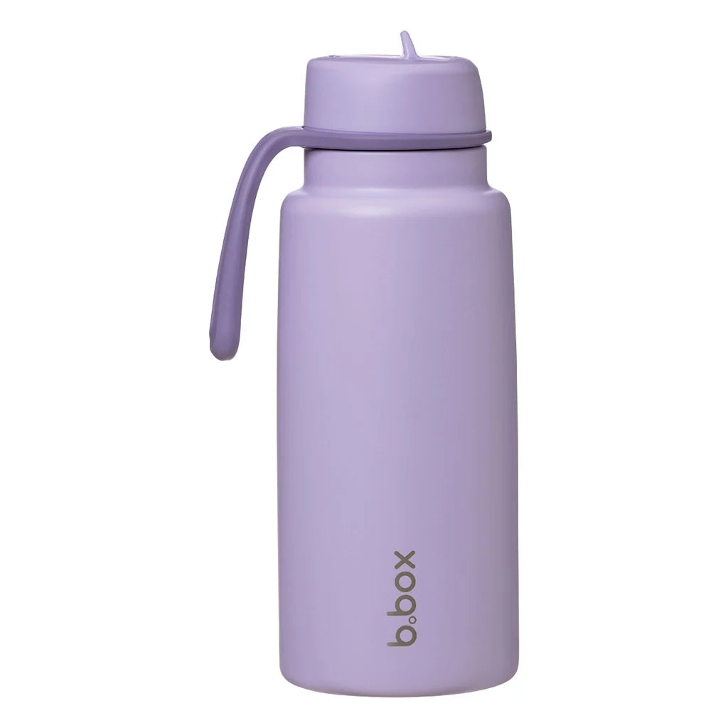 Insulated flip top 1L bottle - lilac love