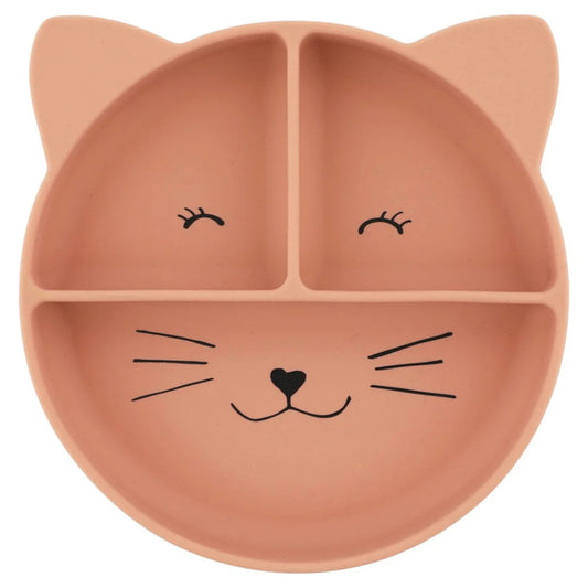 Silicone Divided Suction Plate - Mrs. Cat