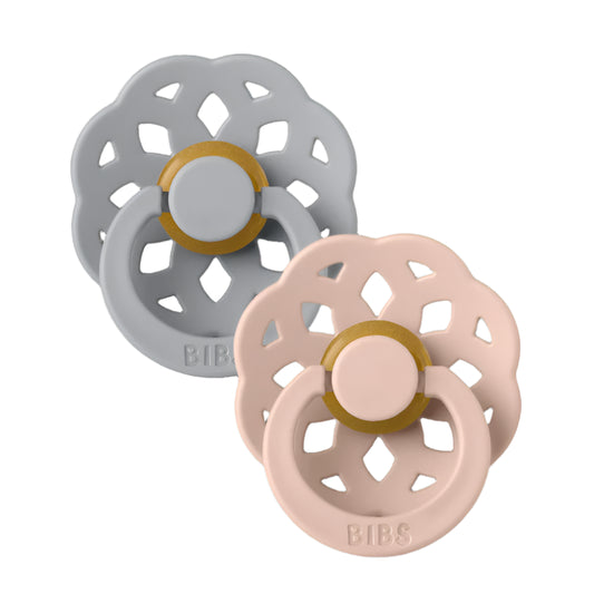 Bibs Boheme  Pacifier 2 Pack- Cloud/Blush -  Atelier Yvette