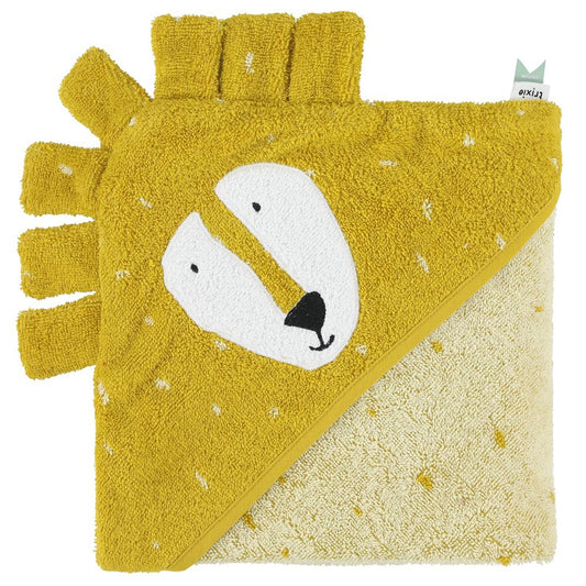 Hooded towel 75x75cm - Mr. Lion