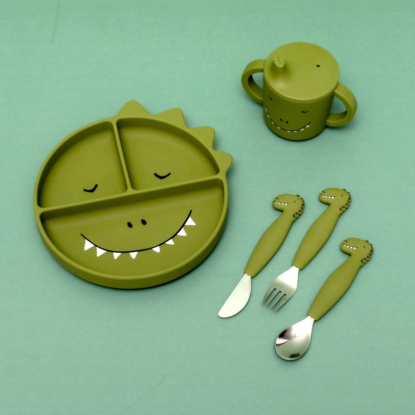 Silicone Cutlery Set 3-Pack - Mr. Dino