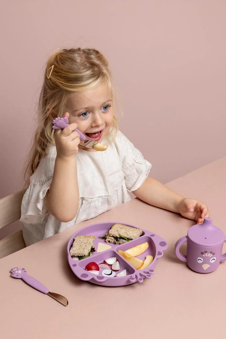 Silicone divided suction plate - Mrs. Peacock