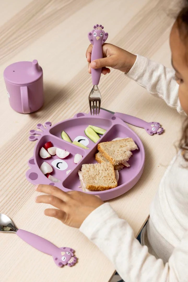 Silicone divided suction plate - Mrs. Peacock