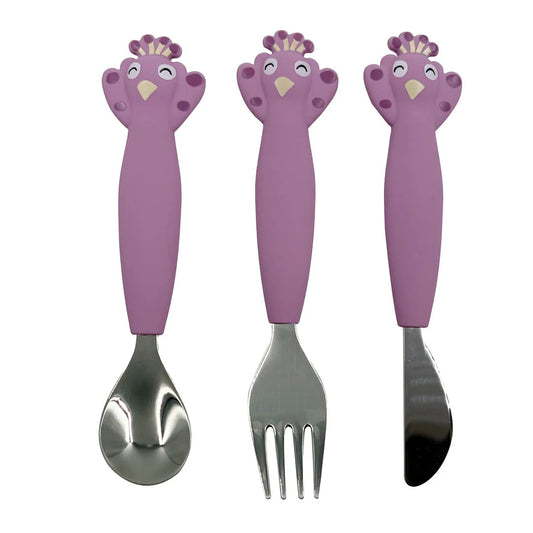 Silicone cutlery set 3-pack - Mrs. Peacock