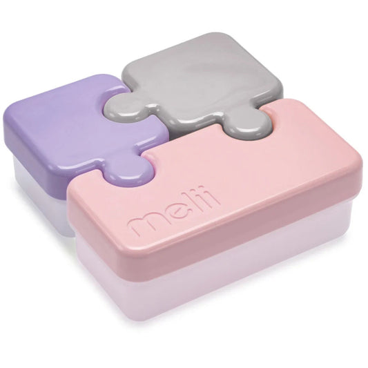Melii- Puzzle Container - Pink , Purple & Gray