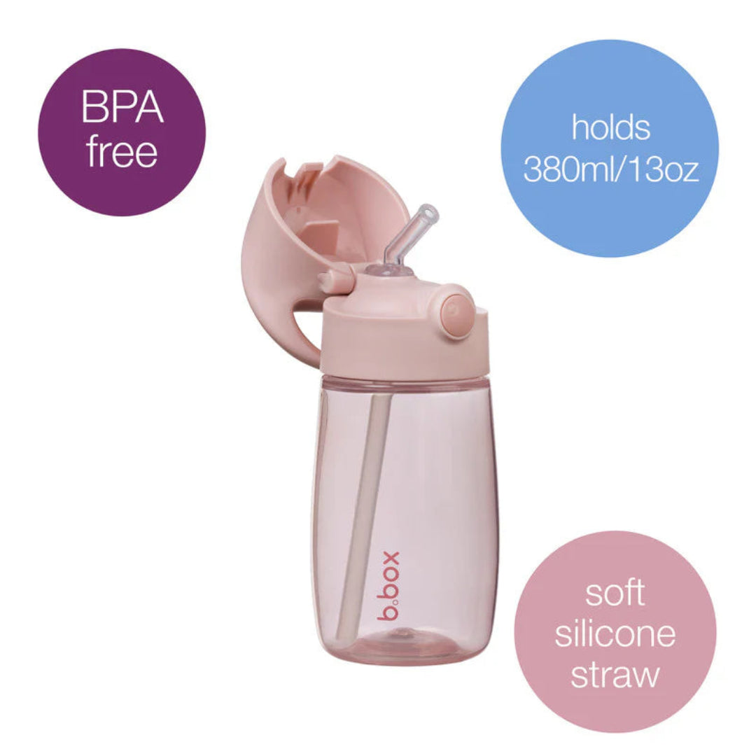 B.box Junior Drink & Water Bottle – Blush Crush 380Ml