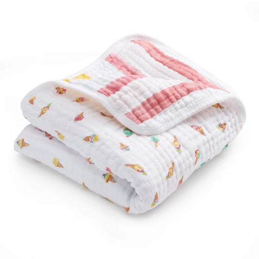 Essentials cotton muslin blanket -  icecream dreams