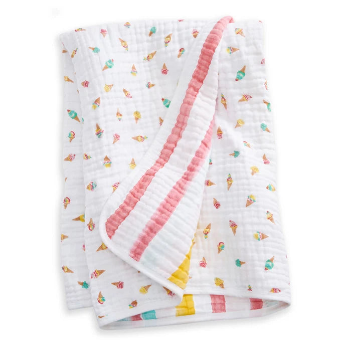 Essentials cotton muslin blanket -  icecream dreams