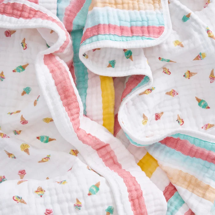 Essentials cotton muslin blanket -  icecream dreams