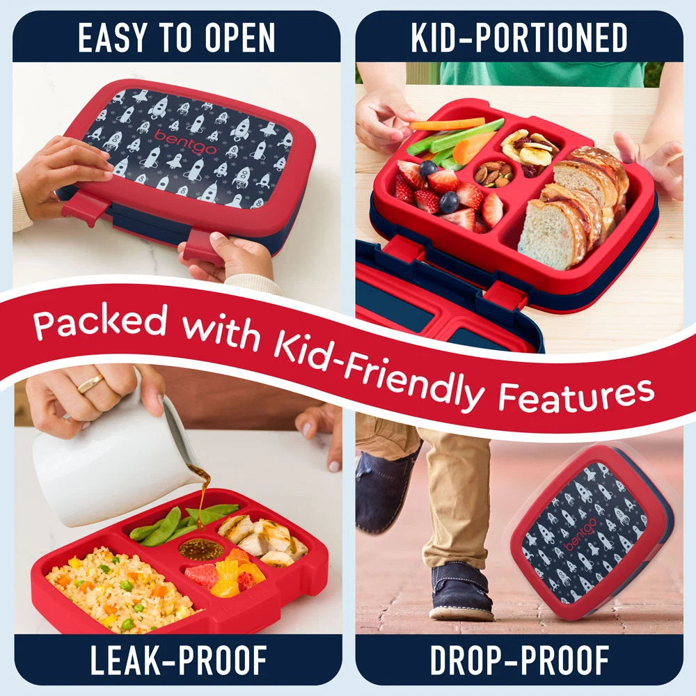 Kids Prints 5 Compartment Lunchbox - Rocket