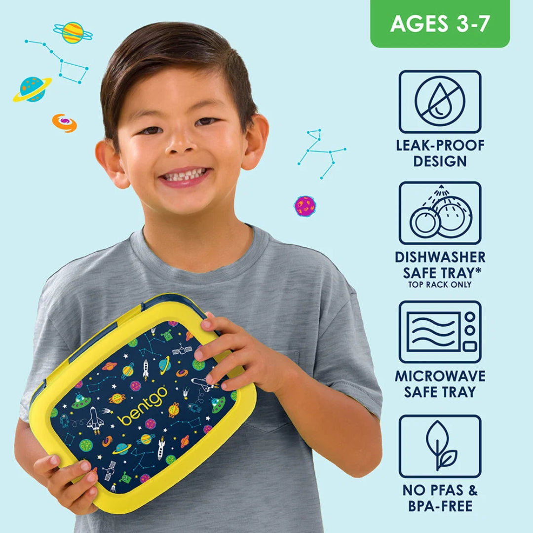 Kids Prints 5 Compartment Lunchbox - Space