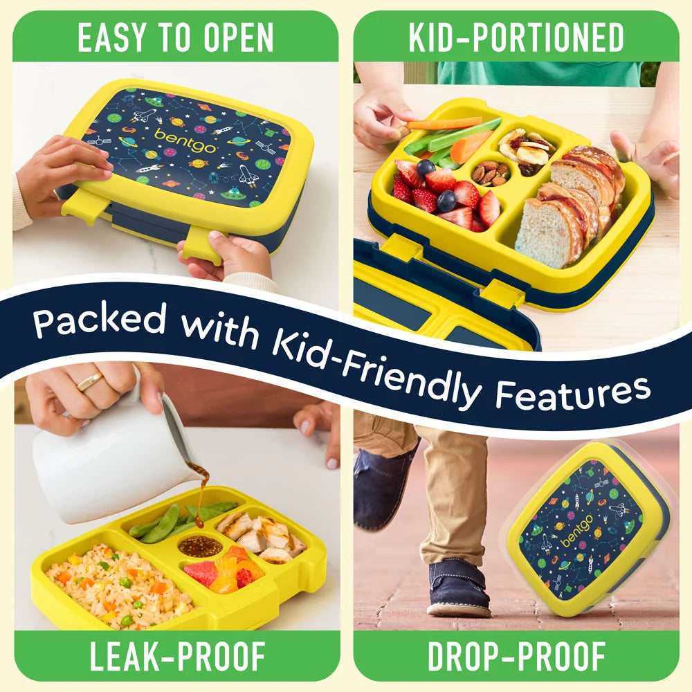 Kids Prints 5 Compartment Lunchbox - Space