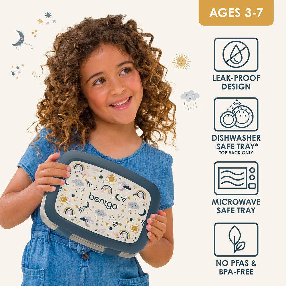 Kids Prints 5 Compartment Lunchbox -  Friendly Skies